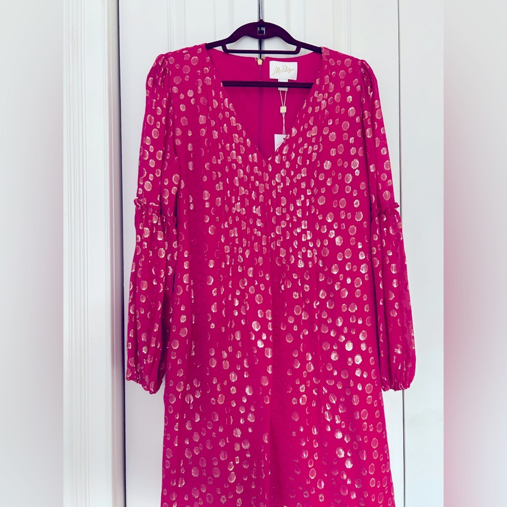 NEW w/tags Lilly Pulitzer Hot Pink Dress 14 SOLD OUT Perfect Valentines Dress!